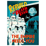 Star Wars Rebuild The Death Star The Empire Needs You Paper Giclee Art Print